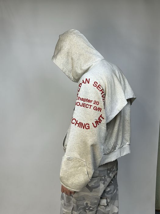 Project G/R zip opium archive distressed худі зипка черная серая худи