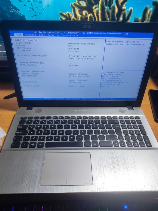 Portatil Asus A541U i7-6500 8GB ram c/ssd Excelente Estado