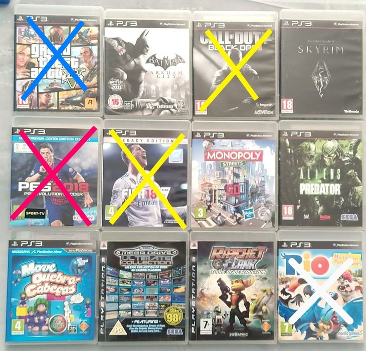 Vários jogos PlayStation 3