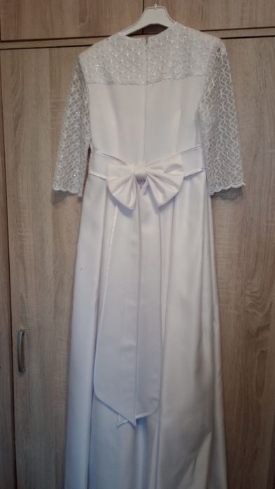 Sukienka komunijna + bolerko + torebka + wianuszek