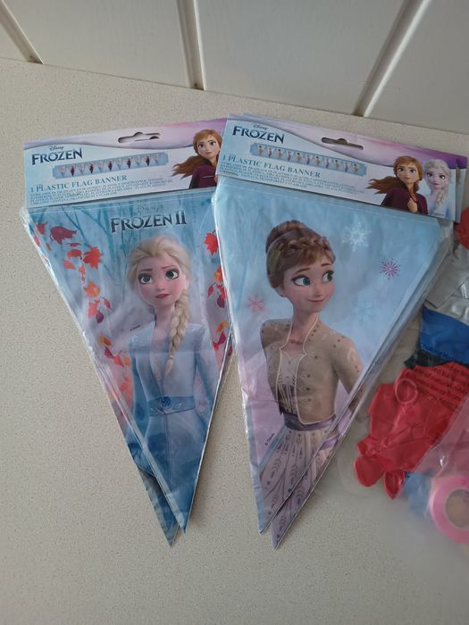 Zestaw urodzinowy Frozen, dekoracje urodzinowe, balony, girlanda