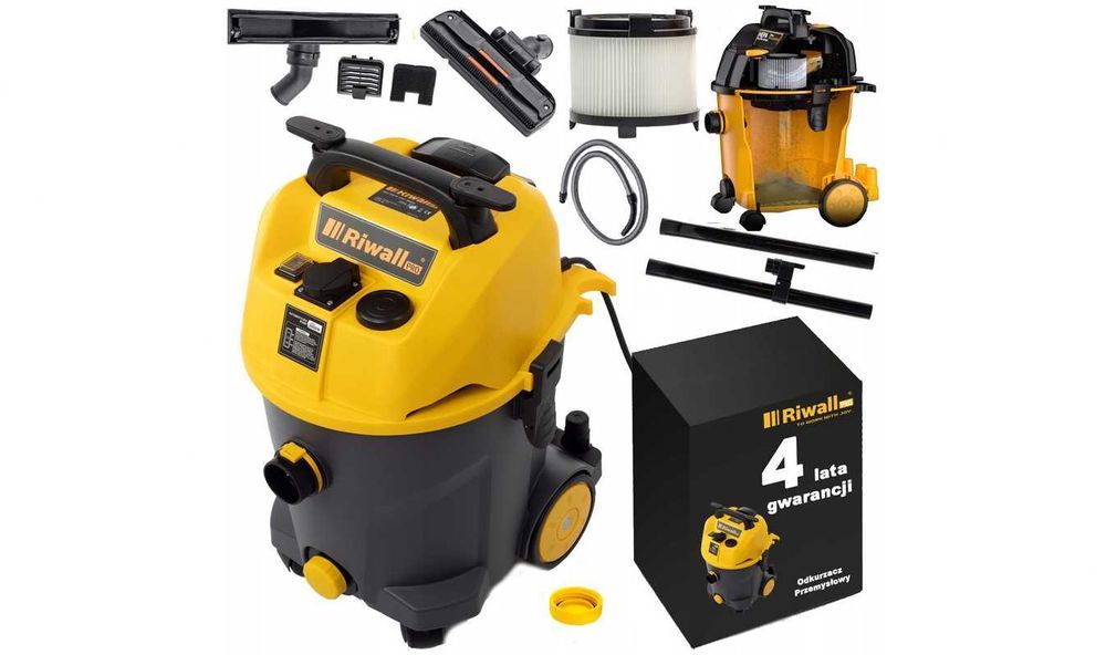 ODKURZACZ przemysłowy Profesjonalny Riwall ZYGA 3000 W Nowy