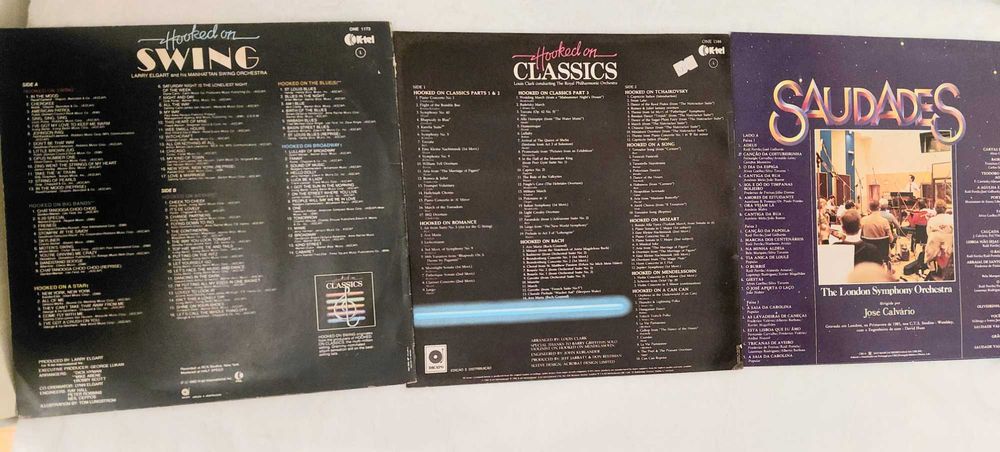 Pacote com 3 Discos de Vinil com Os Maiores Êxitos de Todos os Tempos Orquestrados