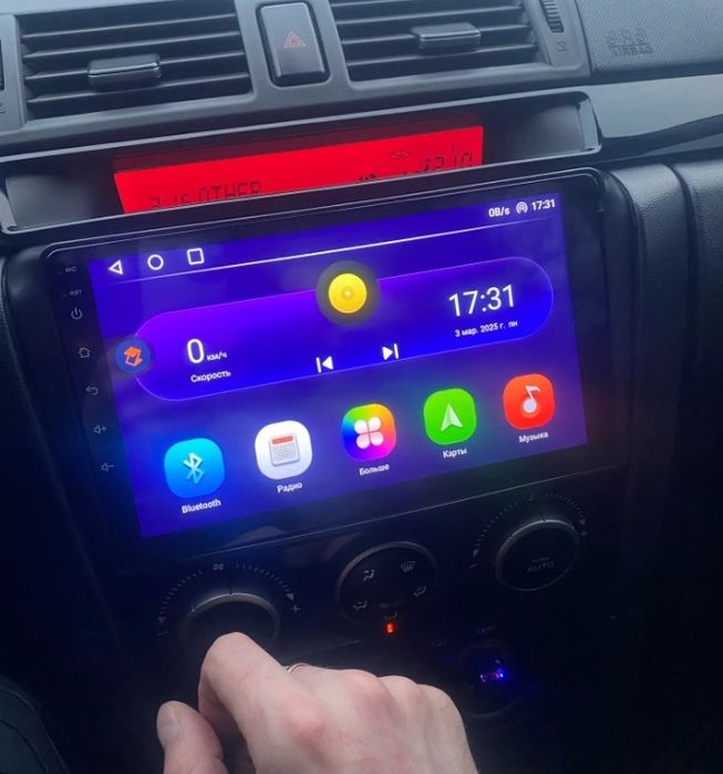 Rádio Mazda 3 (04-09) Android 14 com Carplay + GPS (Novo)