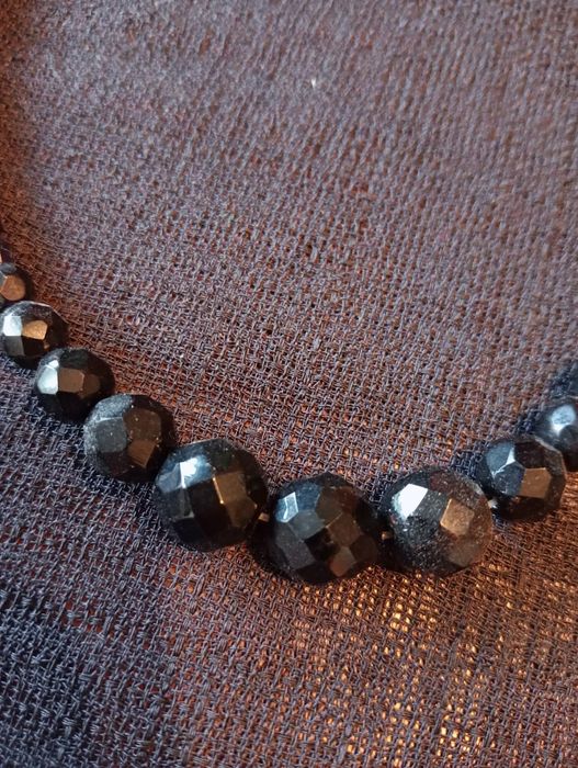 Naszyjnik korale czarne