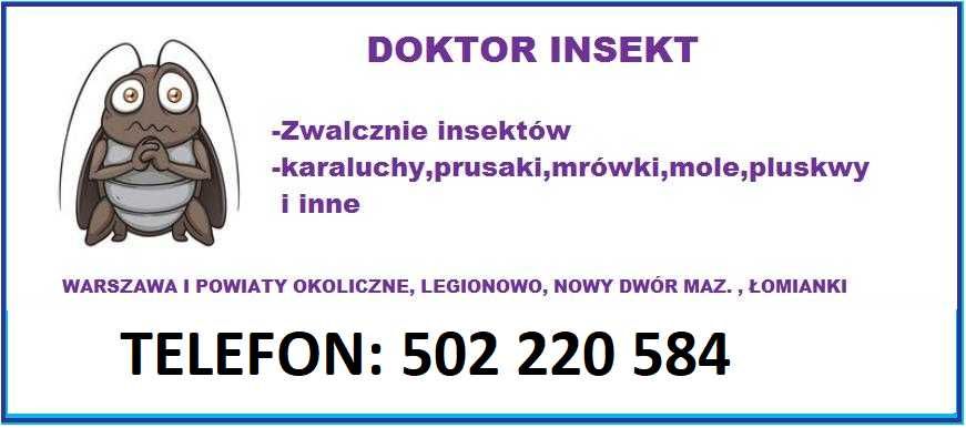 dezynsekcja, zwalczanie pluskiew , prusaków, odpluskwianie