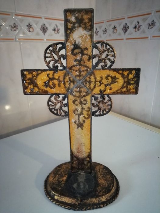Cruz de Cristo Em Cobre Para Altares Jazidos e Campas