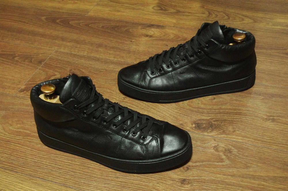Черевики Santoni High Top Leather Premium Mid boots оригінал 45 розмір