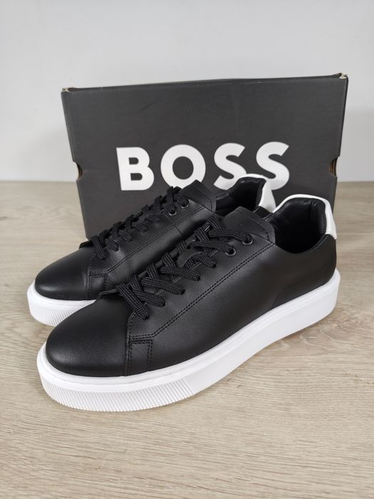 Skórzane Sneakersy MĘSKIE BOSS Bulton – Rozmiar 43 (Jak Nowe, Okazja!)