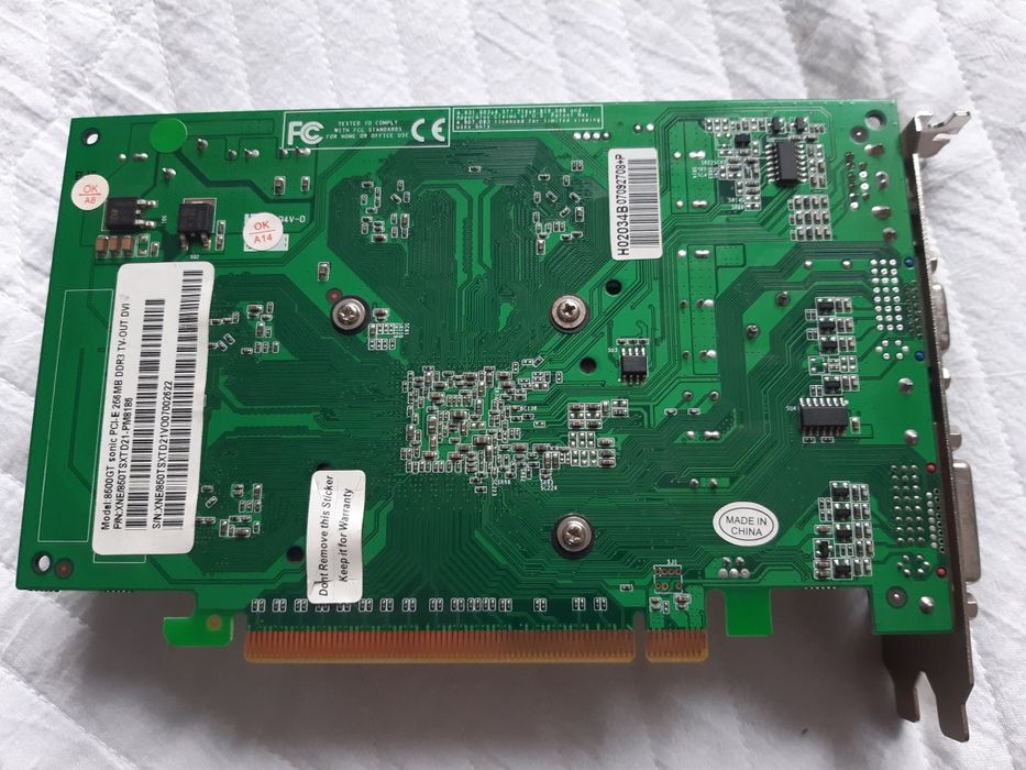 GPU Sonic GeForce 8500GT PCI-E 256MB DDR3 TV-OUT DVI | Sprawna