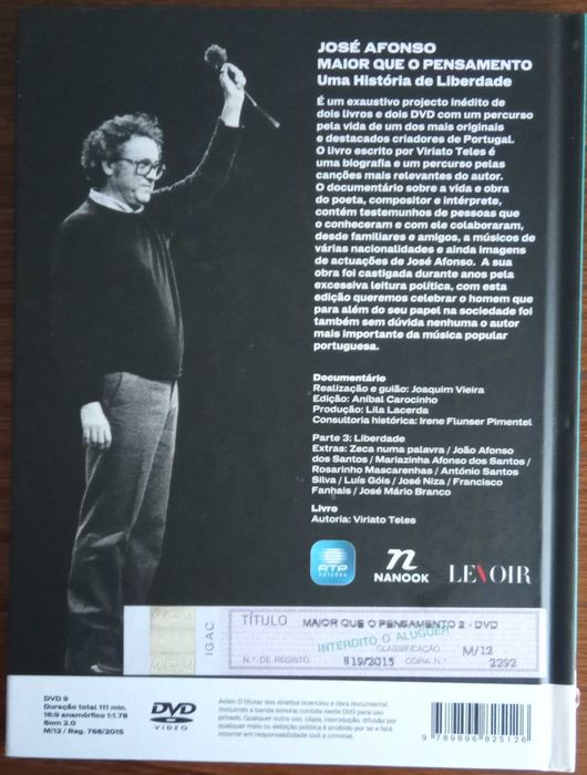 José Afonso	- - - - -		Maior Que o Pensamento - 2	- - - - -	DVD