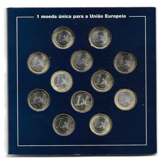 A moeda de "1 Euro" dos 12 países fundadores