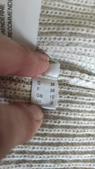 Sweter golf wełna Merino damski rozmiar M
