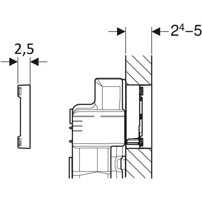 Geberit Sigma60 Przycisk WC prostokątny lava115.640.JK.1