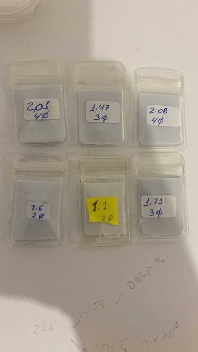 Esmeraldas lapidadas e com calibração precisa.