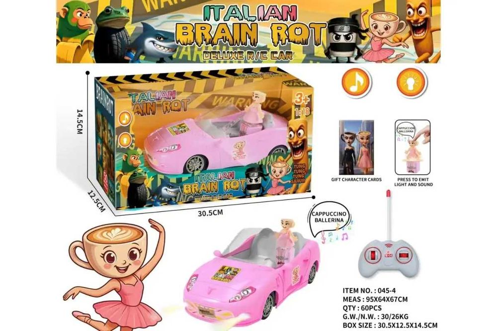 Радиоуправляемая машинка Italia сагур, тралалеро, ассассино, баллерина