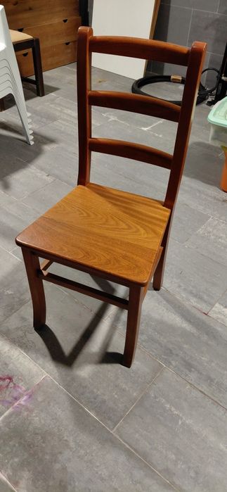 6 cadeiras em madeira (cerejeira)