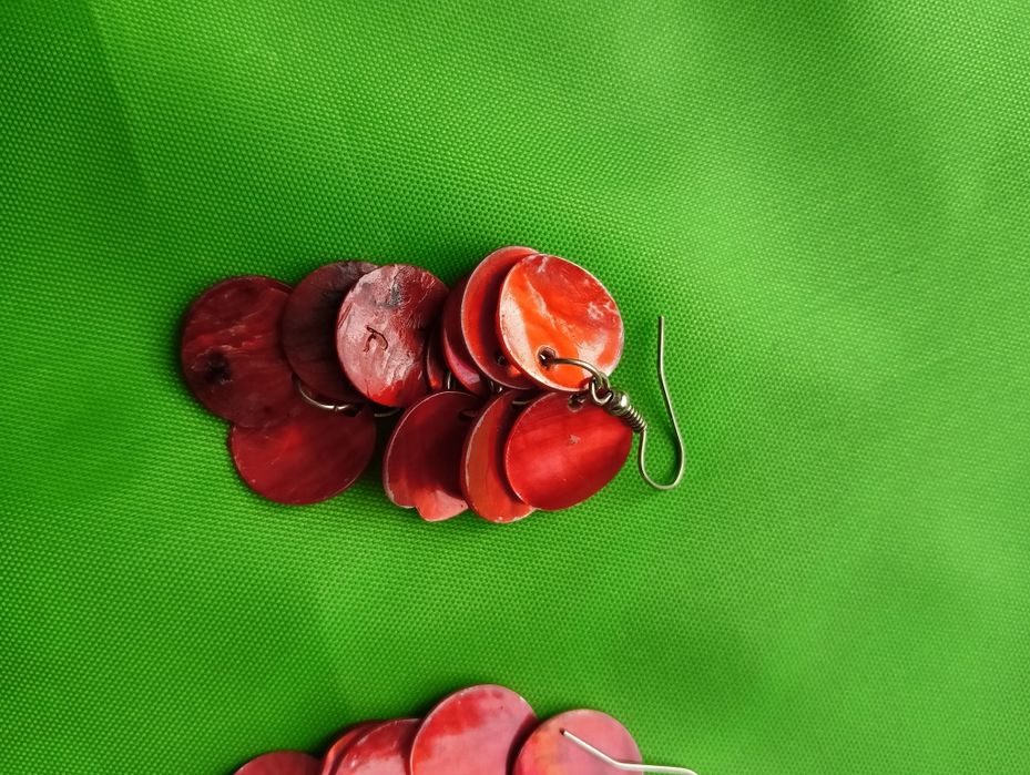 Kolczyki czerwone Vintage