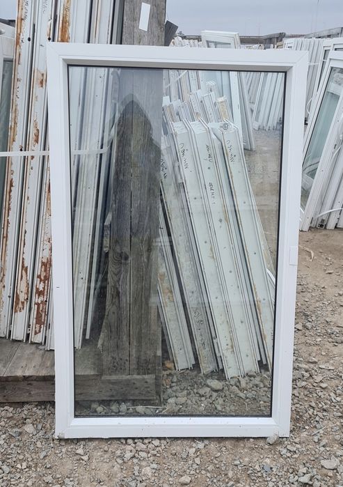OKNA KacprzaK Witryna 83x132 FIX Używany PCV Białe Lider Okna OLX