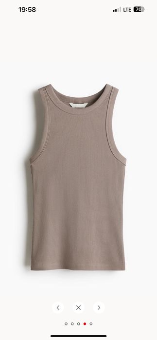 Базовий топ h&m в рубчик база майка