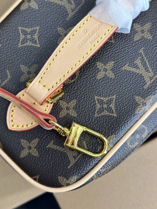 Косметичка Louis Vuitton 1:1, люкс, кожа, канва,  Луи Витон, 24*18 см