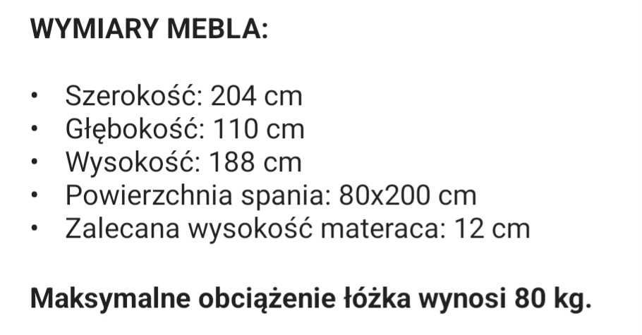 Łóżko na antesoli z biurkiem i szafą