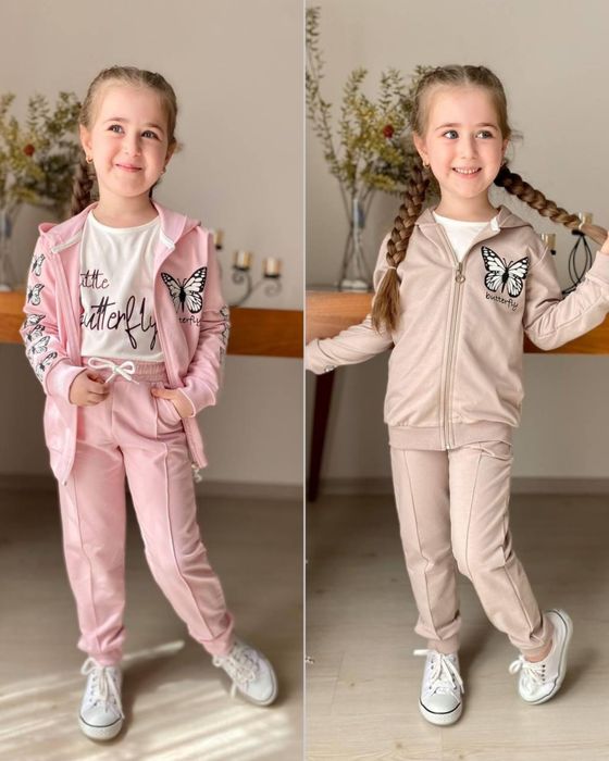 Bawełniany komplet, dres dla dziewczynki 98 - 140