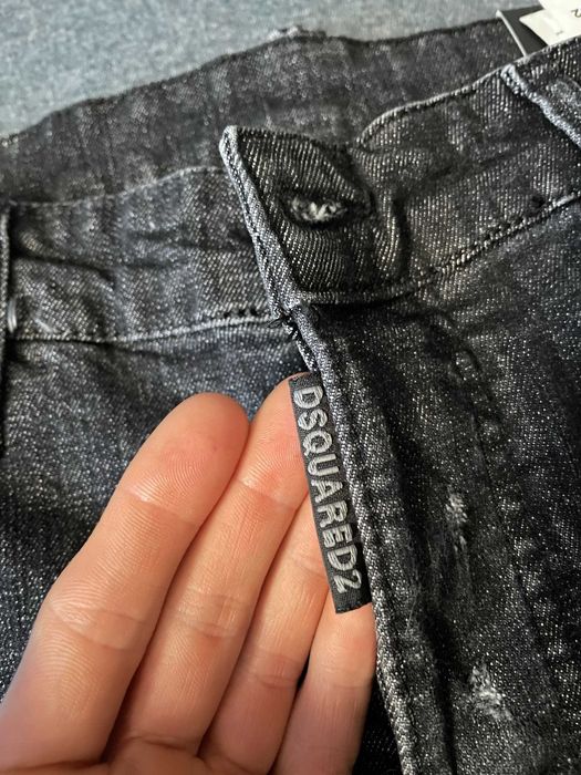 spodnie dsquared2 czarne tanio