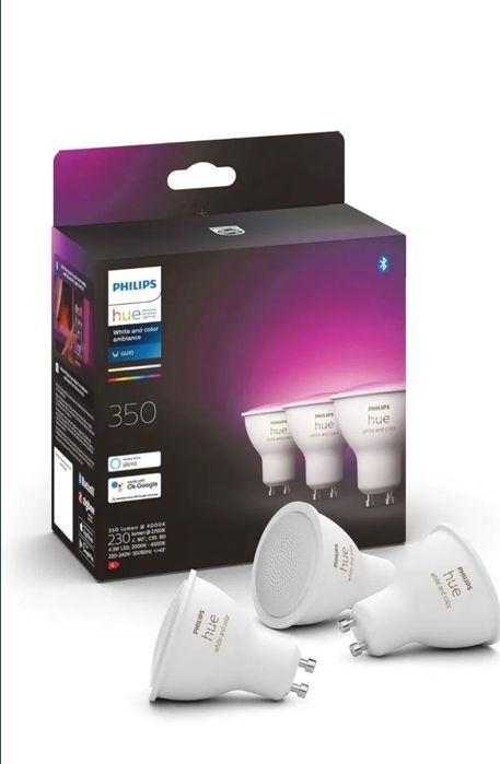 Kit de 3 lâmpadas Philips Hue GU10