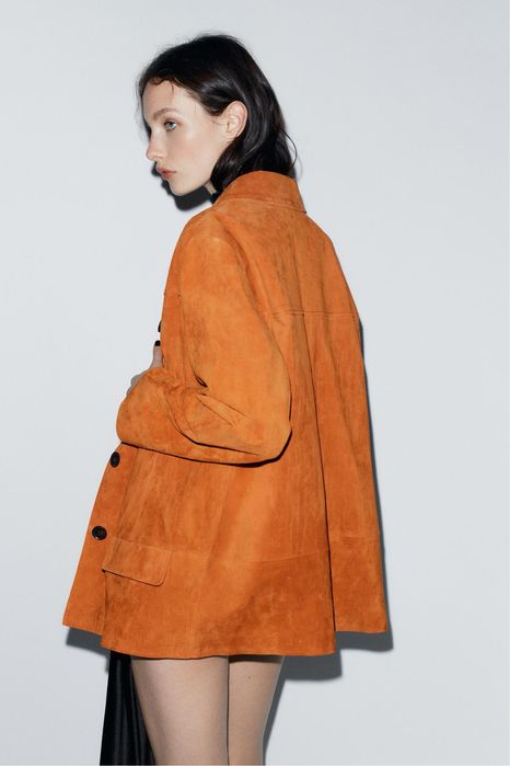 Куртка з 100% замші Zara M