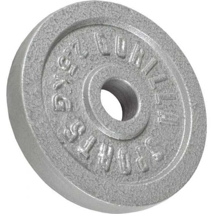 Obciążenie żeliwne 2,5 kg, srebrne 30mm