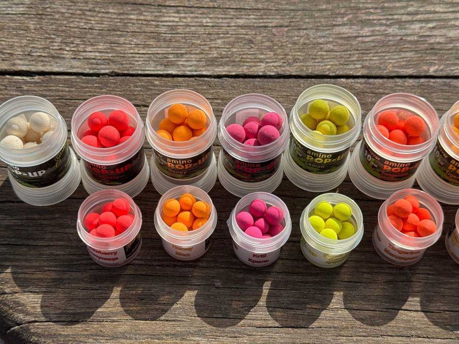 Рибацькі аміно поп-ап 8-10мм Amino POP-UPsflavor  Ø8-10 мм -15шт банк