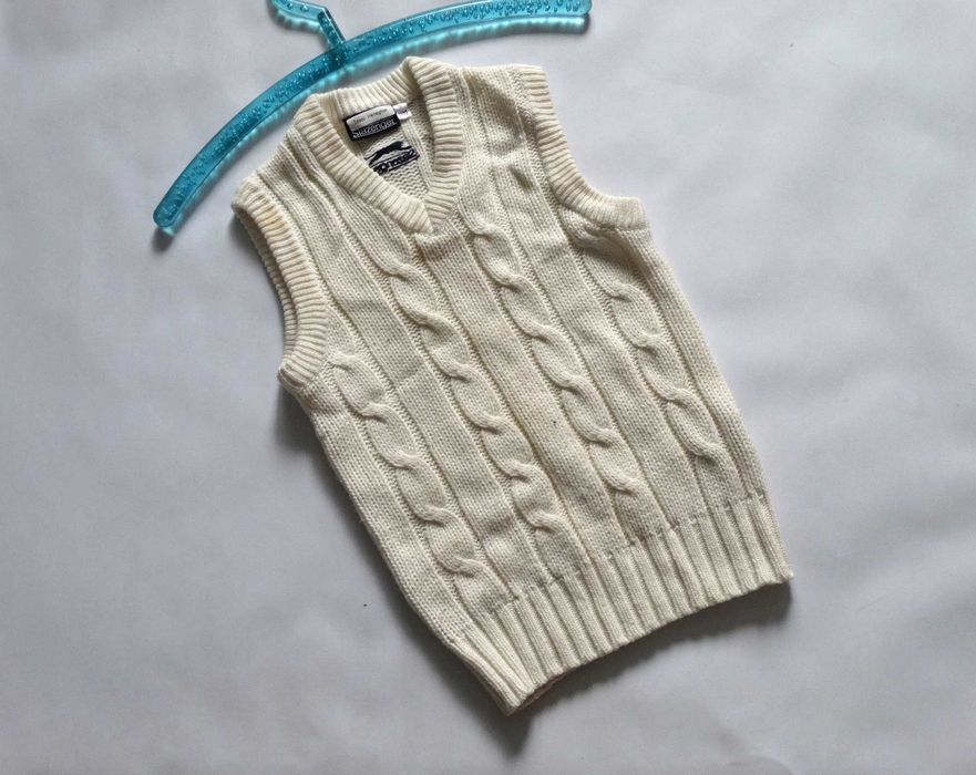 _Slazenger_Ciepła kremowa kamizelka do szkoły_R.146