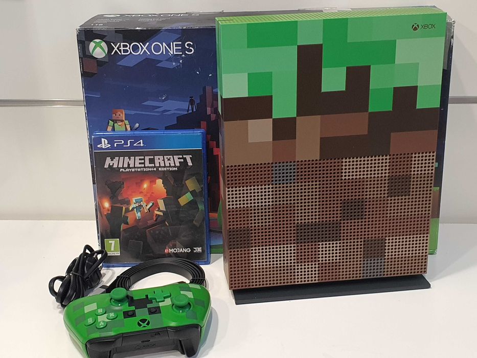 Gwarancja Konsola XBOX One S Minecraft 1TB 4K +Pad *MINECRAFT CREEPER ...