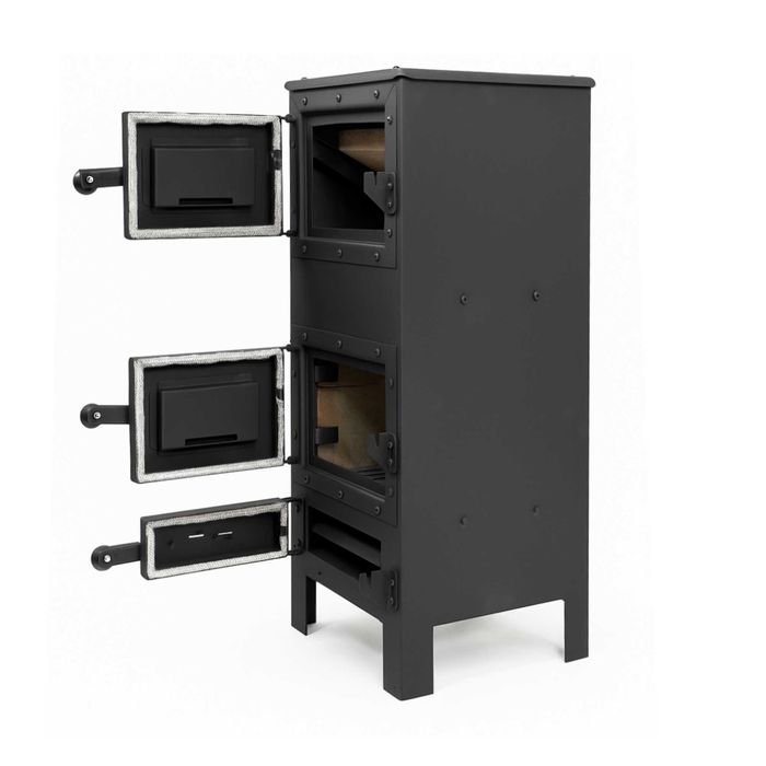 PIEC PIECYK KOZA szamotowy kominek HERA stalowy polski 8 cegieł