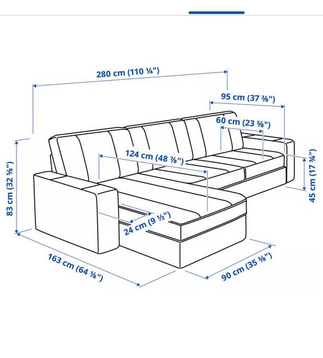 Sofá 3 lugares chaise longue
