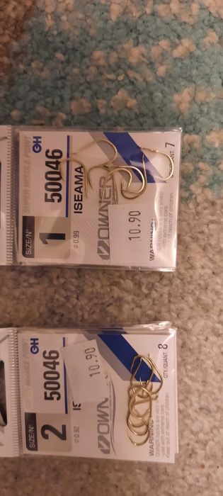 Haczyki wędkarskie Owner, nr 1