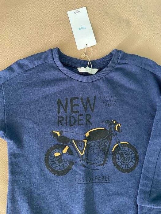 Стильна кофта, світшот з мотоциклом на хлопчика 5 років Mango