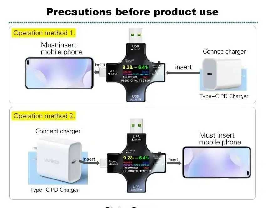 USB Тестер з Bluetooth до 8A | Type-C USB PD QC | Перевірка кабелів | Вольтметр Амперметр