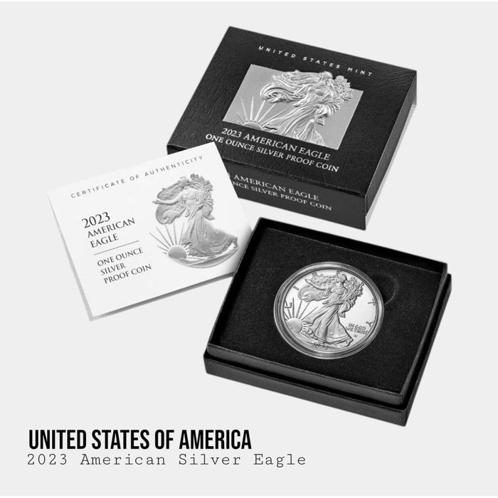 American Silver Eagle Proof 1986-2026 | Срібний орел долар США | Шагайка | Інвестиційна монета | 1 oz Silver | US Mint | OGP COA | USA | Silver Eagle