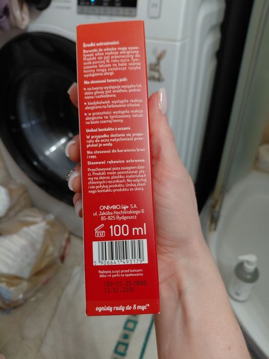 Toner do wlosow only bio onlybio pumpkin pie ognisty rudy NOWE