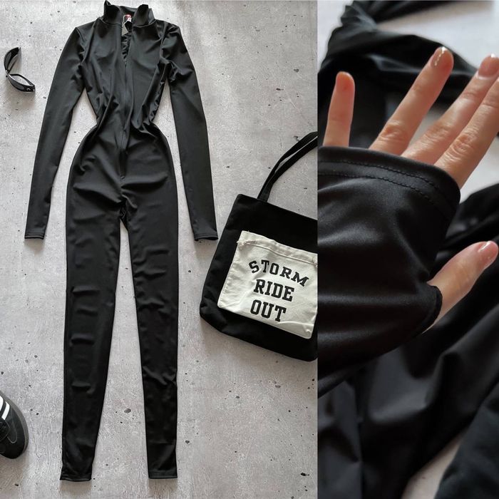 Комбінезон жіночий на замку звичайний та на флісі чорний