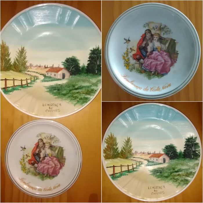 "Souvenir" Plates from Costa Nova and Chaves (hand-painted)