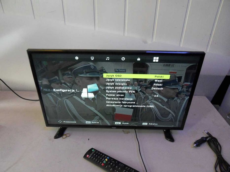 LED Tv 24" dvb-t/2 hevc gwarancja 12v i 230v