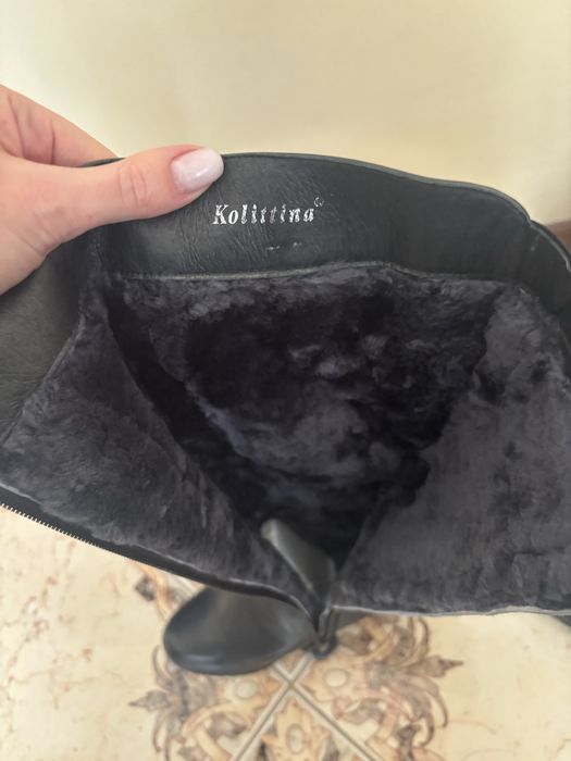 Зимові шкіряні чоботи