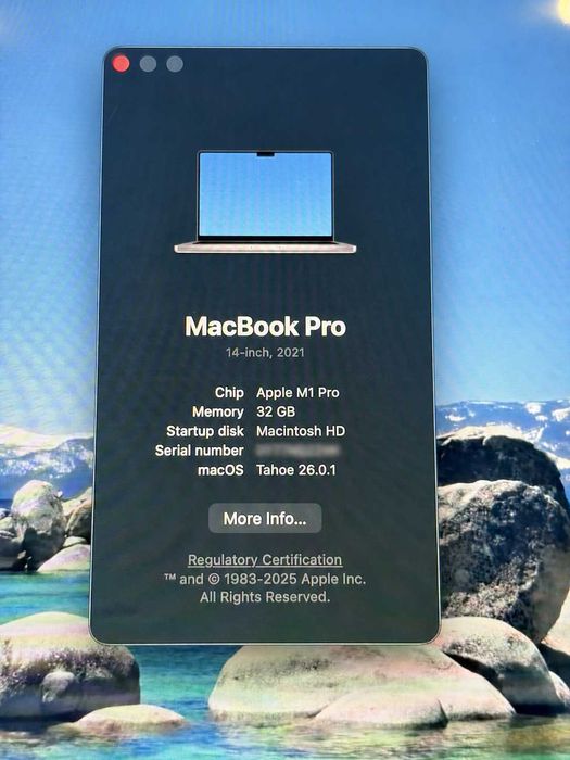 MacBook Pro 14 M1 Pro 32GB 1TB – teclado US