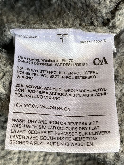 Gruby sweter z kolnierzem C&A r.XL