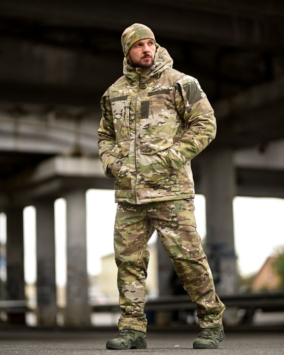 Зимовий тактичний костюм мультикам, военный костюм мультикам зимний