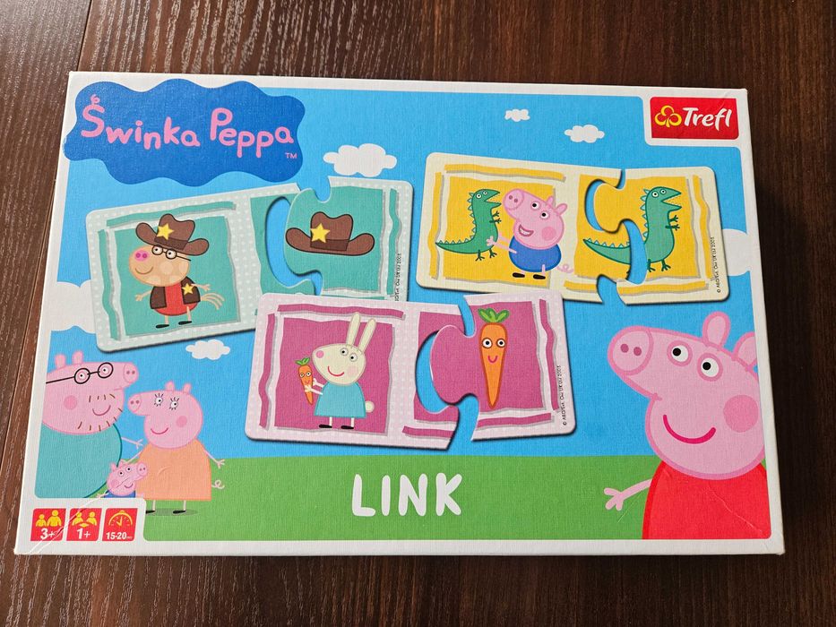 Zestaw gier "Świnka Peppa LINK" i "Świnka Peppa uczy i bawi" Trefl