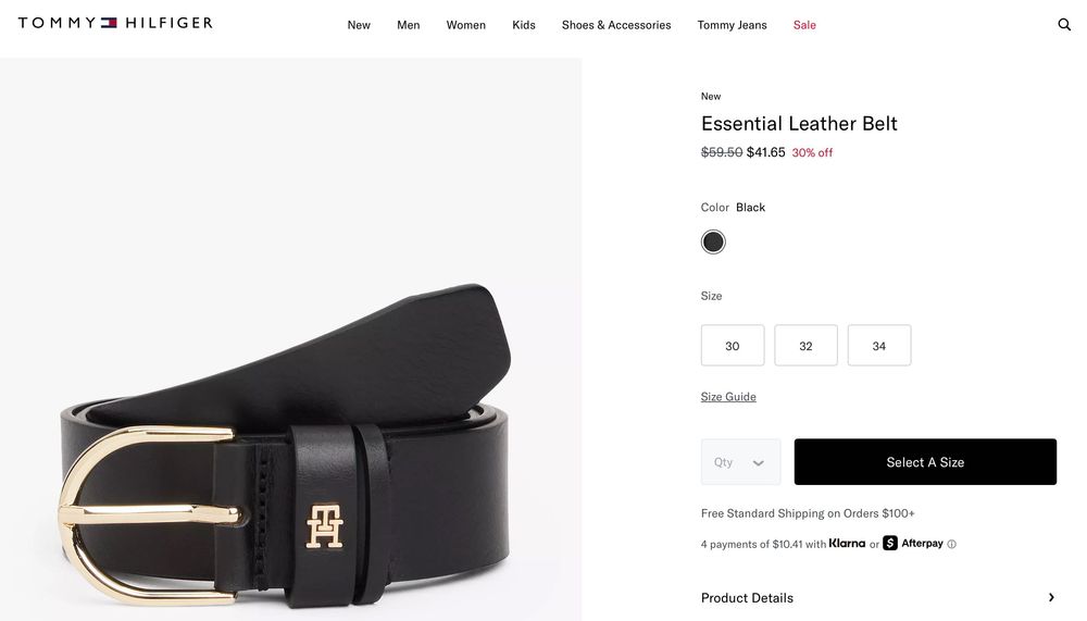 Ремінь Tommy Hilfiger (Оригінал) Новий. Розмір 85см.